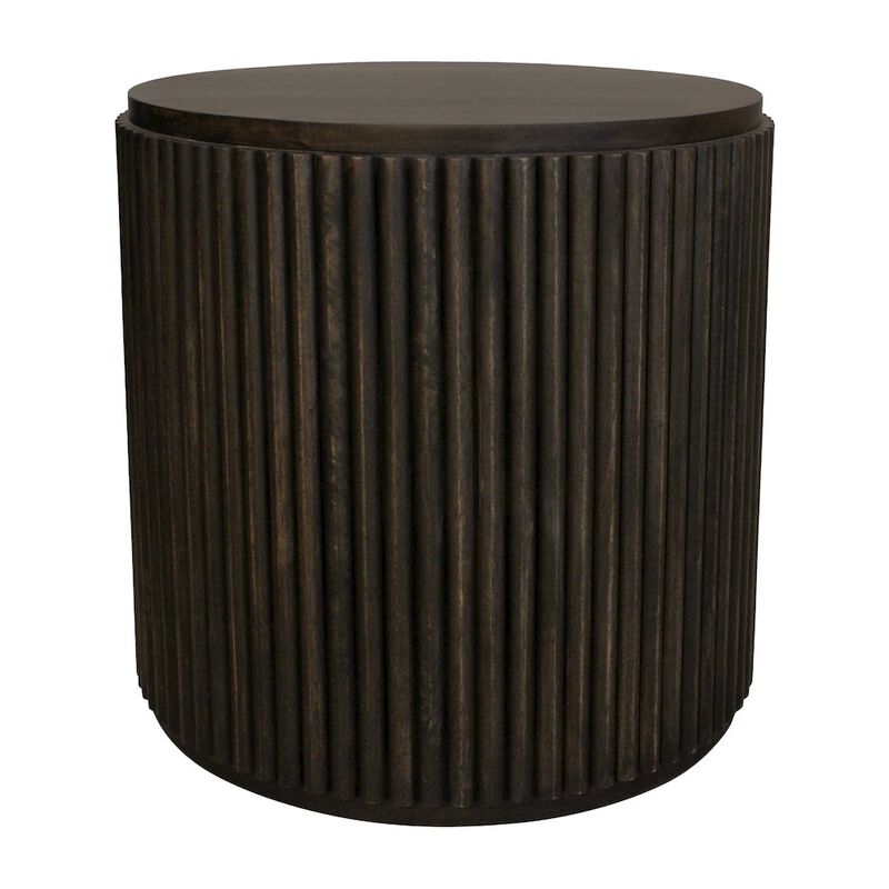 Alex Hamilton Odin End Table in Charred Ember Finish on Mango Wood