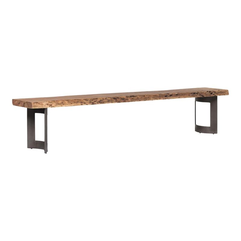 Moe's Home Collection Bent Bench Extra Small, Brown