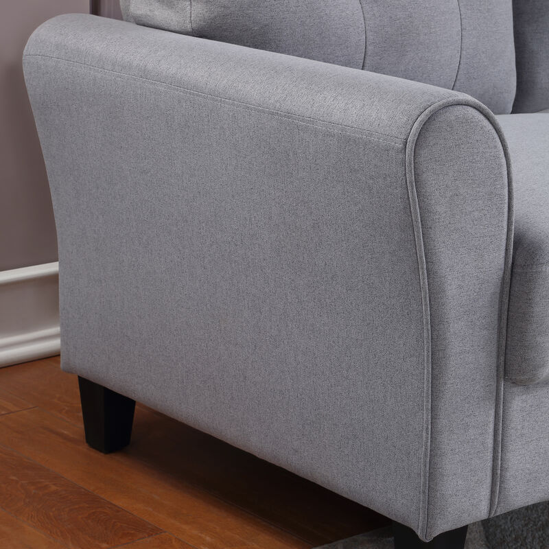 Merax Linen Upholstered Couch 3-Seat Sofa