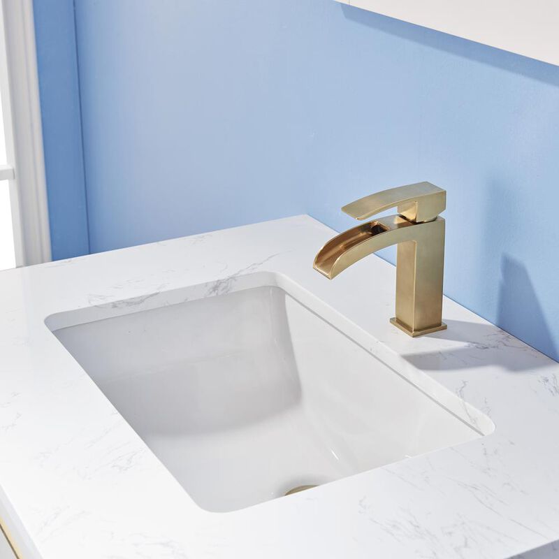 Altair 30 Single Bathroom Vanity Set in White with Mirror