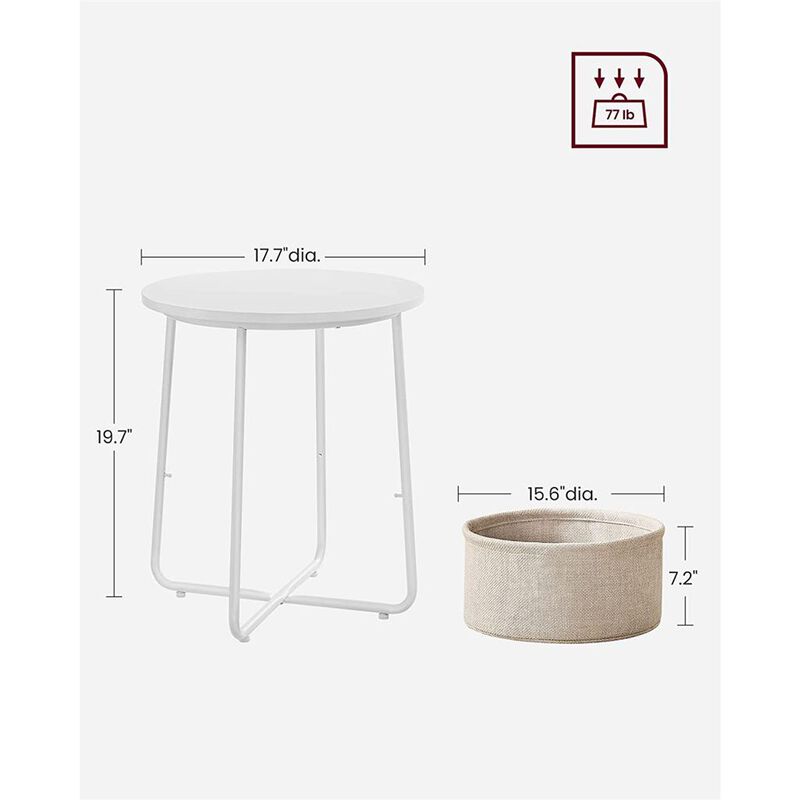 Modern Nightstand with Fabric Basket for Stylish and Functional Storage