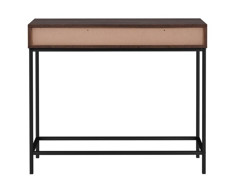 Jarrel 2 Drawer Console Table with Black Metal Legs