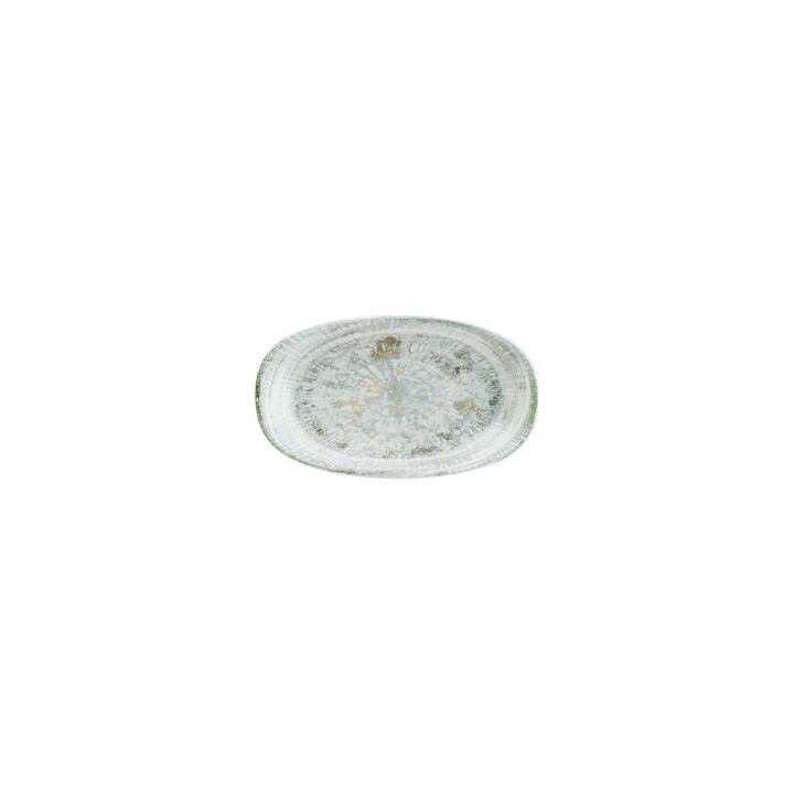 Odette 7.5" x 4.25" x h:1" Oval Decorated Porcelain Platter (Set of 2)