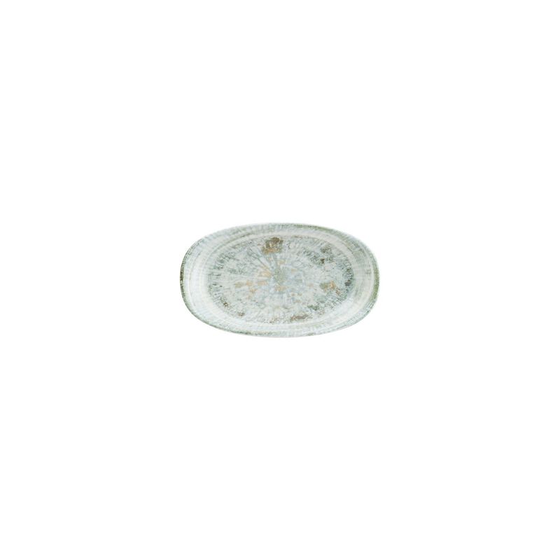 Odette 7.5" x 4.25" x h:1" Oval Decorated Porcelain Platter (Set of 2)