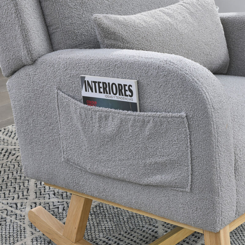 27.5" W Modern Accent High Back Living Room Casual Armchair Rocker