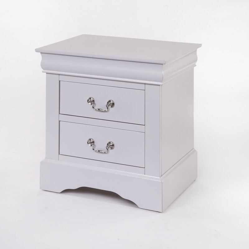 ACME Louis Philippe III Nightstand, White