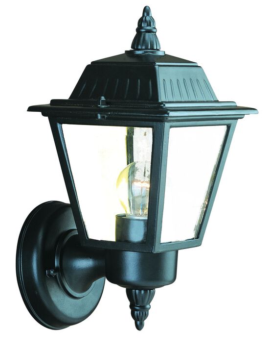 Hivvago Matte Black Cast Aluminum Outdoor Wall Light