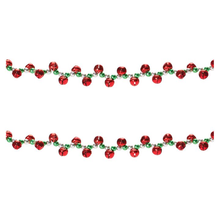 Bell Garland for Festive Holiday and Seasonal Home Décor (Set of 2)