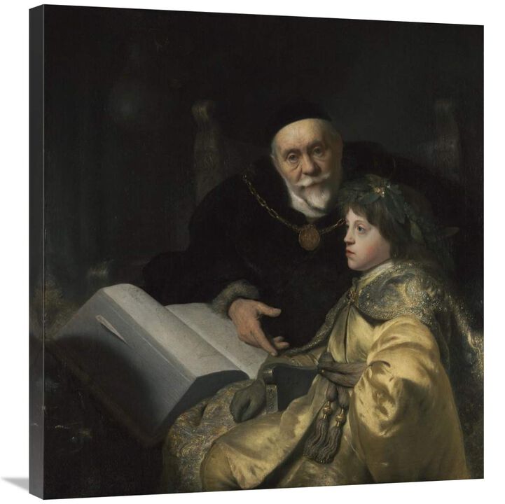 Prince Charles Louis of the Palatinate with his Tutor Wolrad von Plessen in Historical Dress-Canvas Art-27.9x30