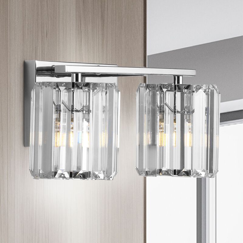 Coco Prism Vintage Metal/Glass Classic Glam LED Vanity Light