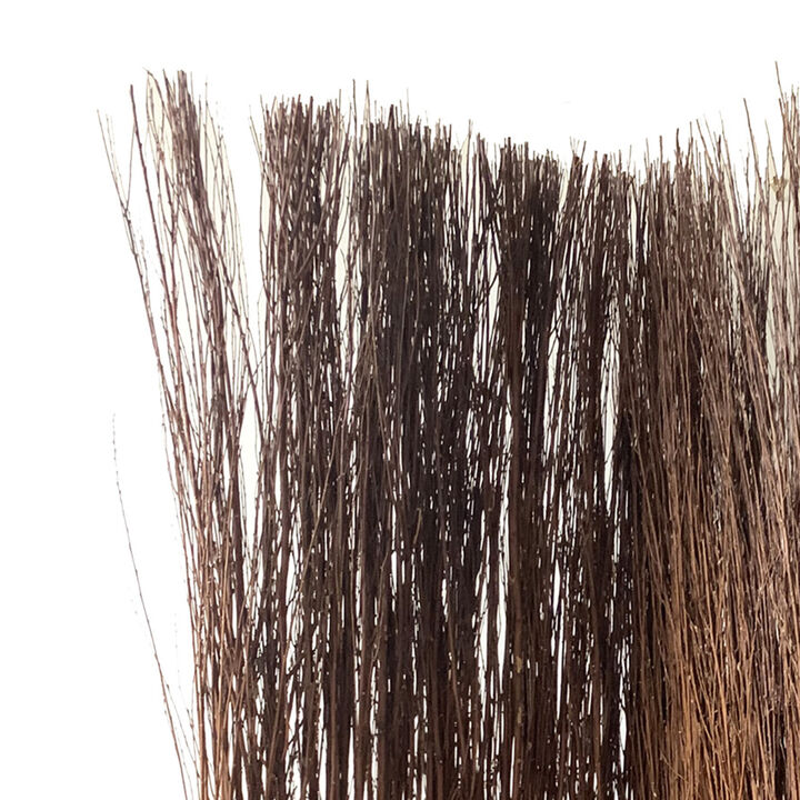 3 Panel Vertically Aligned Willow Branches Room Divider, Brown - Benzara