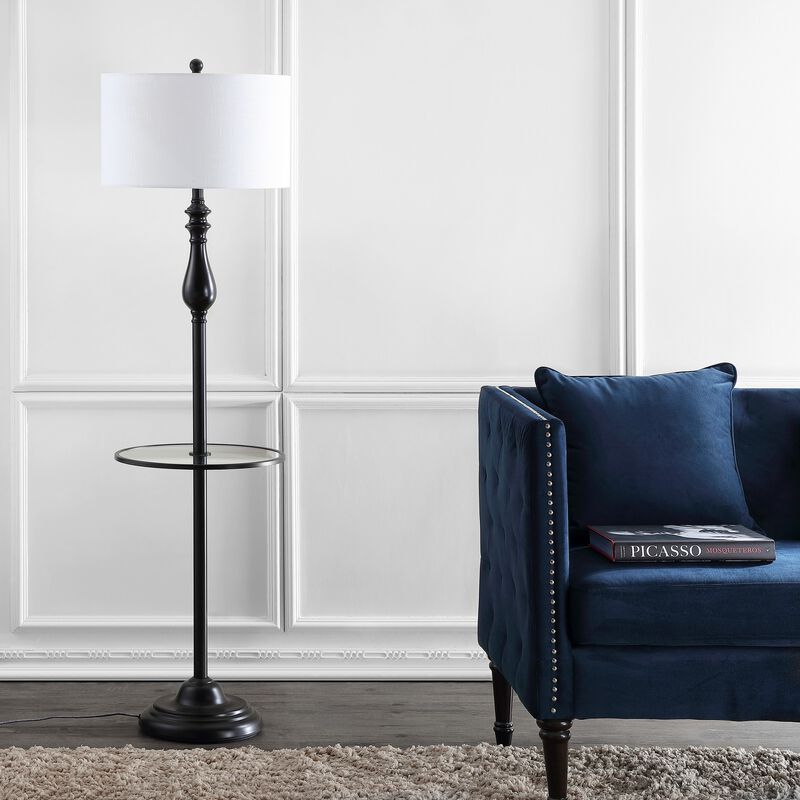 Laine Metal/Glass LED Side Table and Floor Lamp