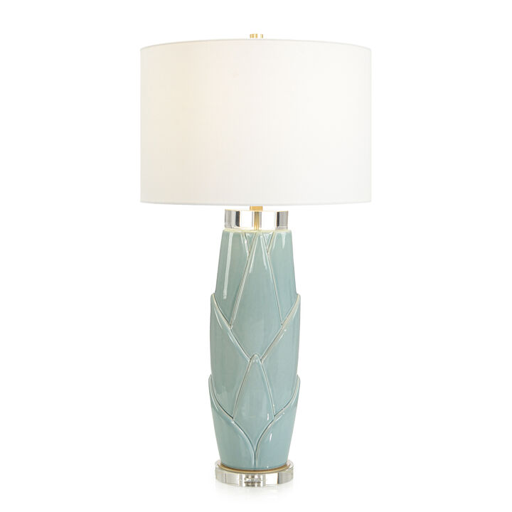 Lush Leaves Green Table Lamp