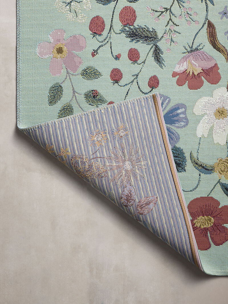Perennial PRN-02 Mint 3''11" x 5''11" Rug by Rifle Paper Co.