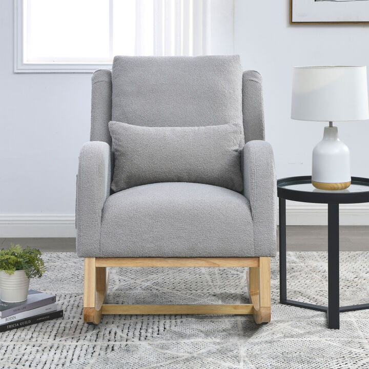 27.5" W Modern Accent High Back Living Room Casual Armchair Rocker