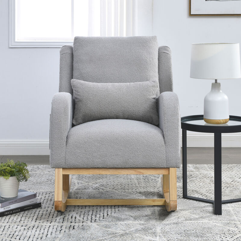 27.5" W Modern Accent High Back Living Room Casual Armchair Rocker