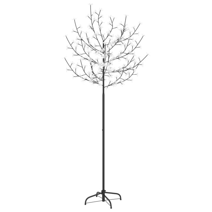 vidaXL Christmas Tree 200 LEDs Cold White Light Cherry Blossom 70.9"