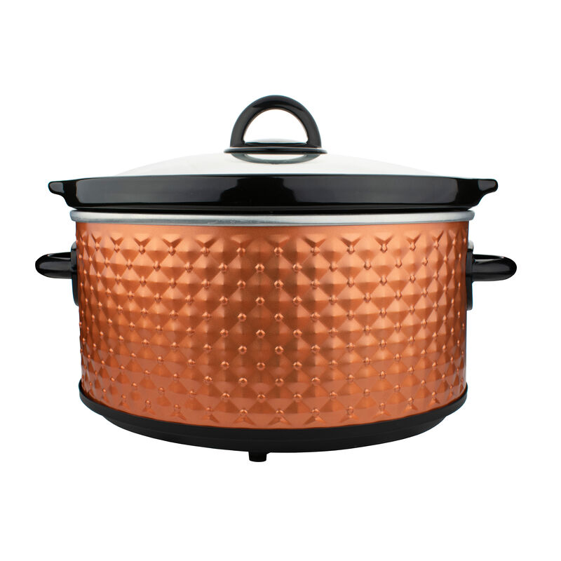 Brentwood 3.5 Quart Diamond Pattern Slow Cooker in Copper