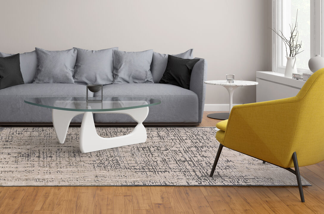 Prasad 3683F Gray/Ivory 1'8" x 2'10" Rug