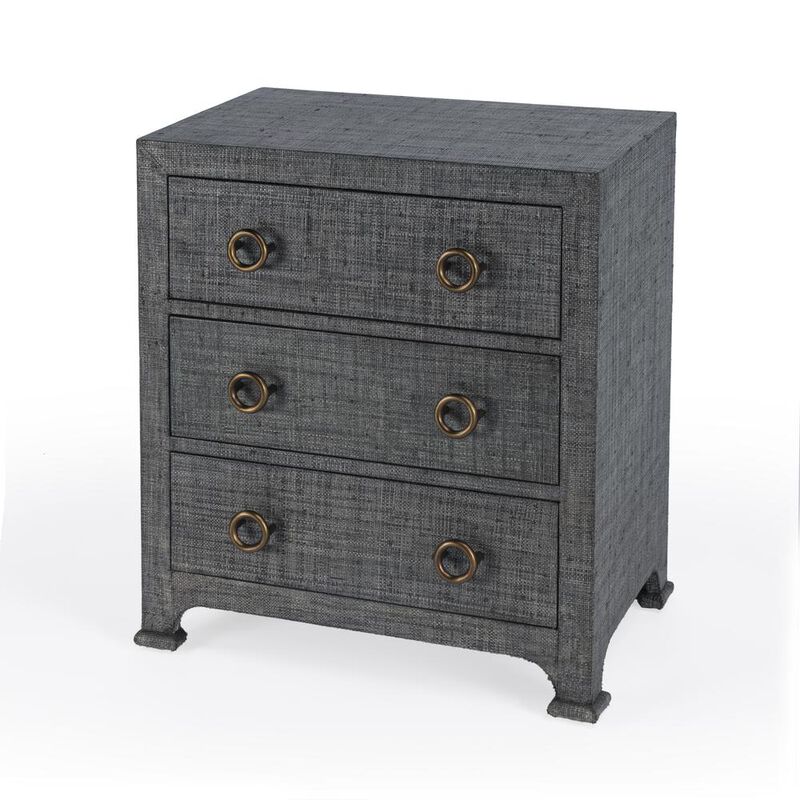 Butler Specialty Chatham Raffia Chest, Charcoal