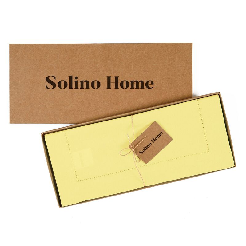 Solino Home Cotton Linen Hemstitch Table Runner