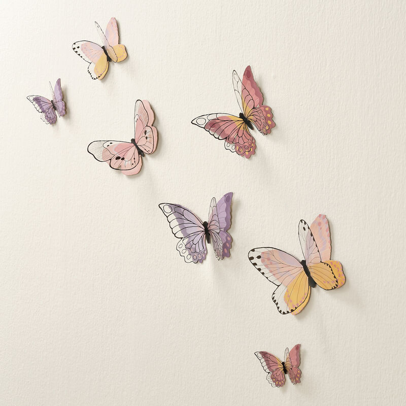 Lambs & Ivy Butterfly Dreams 3-Dimensional Wings Colorful Wall Decals/Stickers
