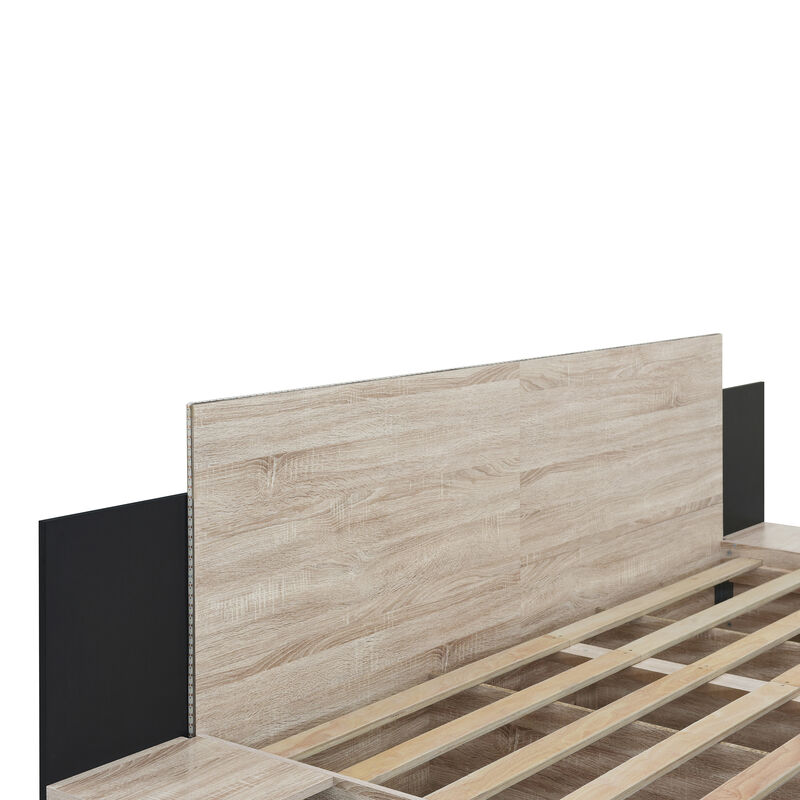 Merax Floating Platform Bed with LED Lights