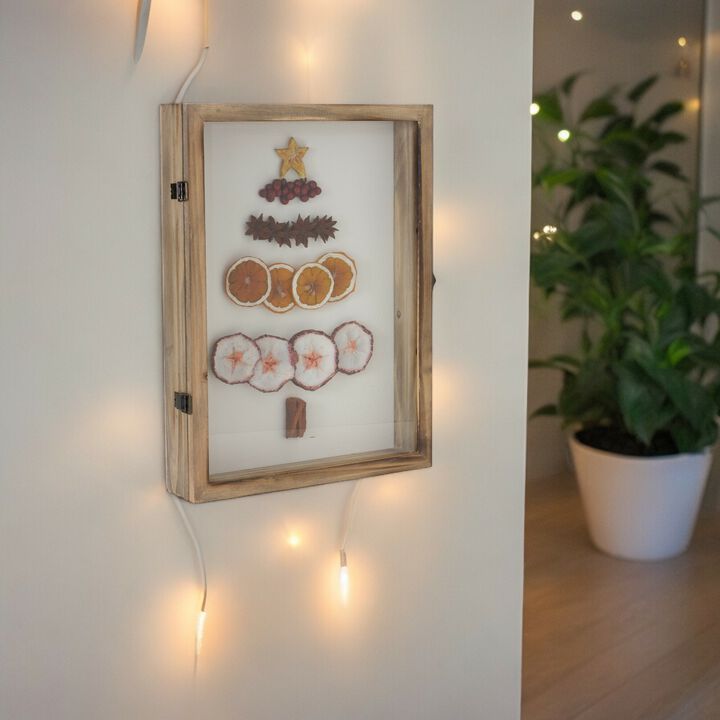 Wood and Resin Fruit Tree Shadow Box – Decorative Wall Art for Rustic, Farmhouse, and Kitchen Home Decor