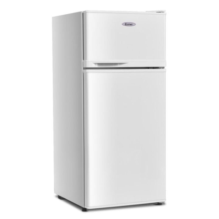 Costway 2 Doors Cold-rolled Sheet Compact Refrigerator