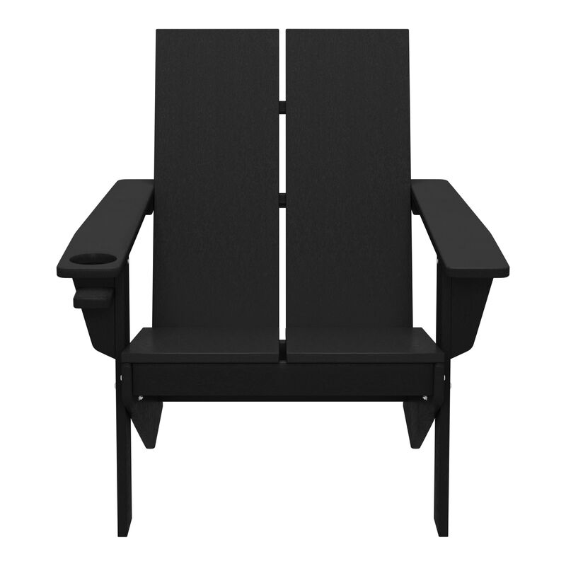 WestinTrends Outdoor HDPE Modern Adirondack Chair with Cup Holder