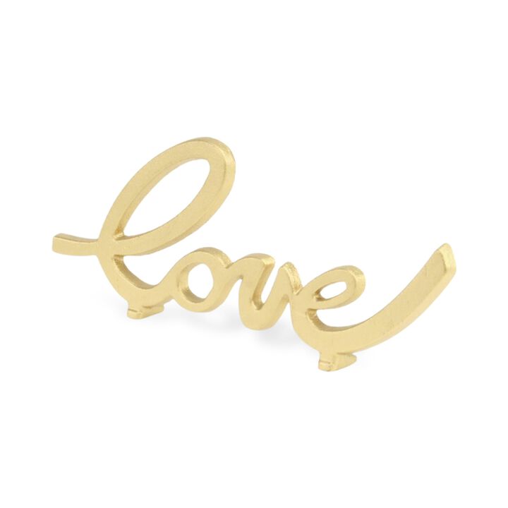 Roven Cast Iron Calligraphic Love Table Décor