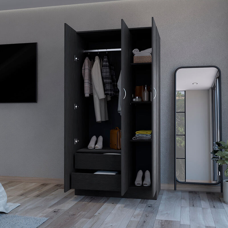 Wardrobe Erie, Bedroom, Black