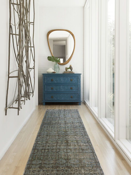 Javari JV07 Steel/Lagoon 18" x 18" Sample Rug