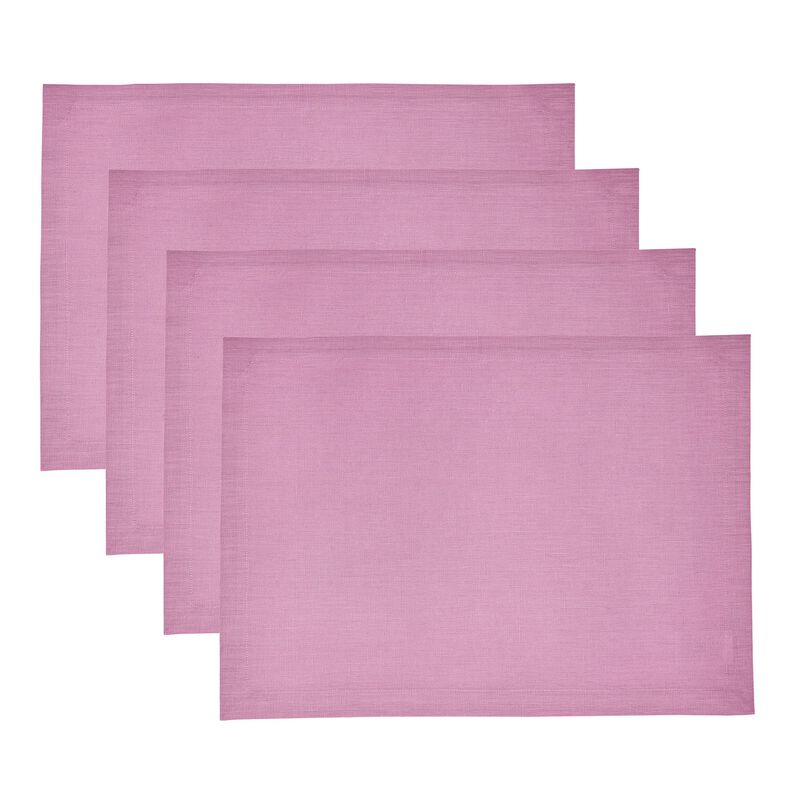 Solino Home 100% Pure Linen Placemats 14 x 19 Inch Set of 4 | Fete