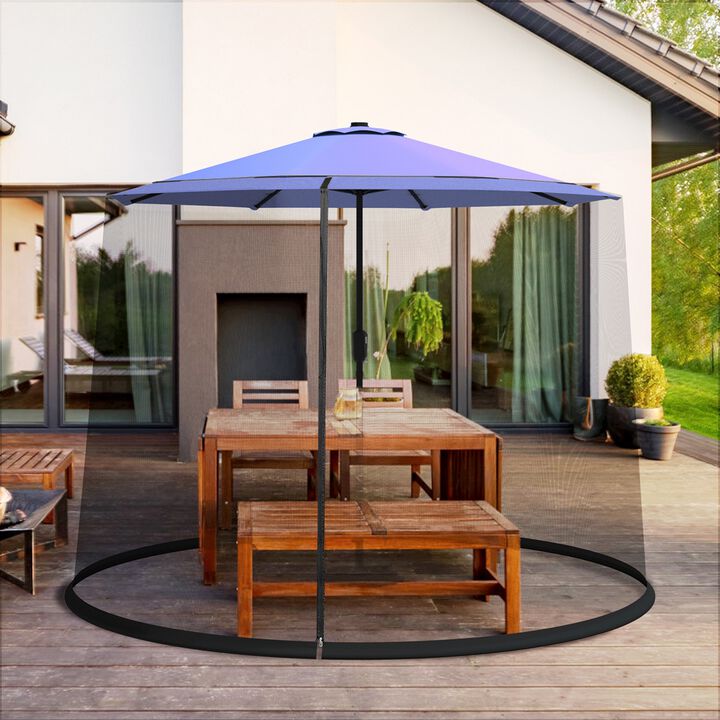 Outdoor Umbrella Table Screen with Mosquito, Bug, and Insect Net for Patio Protection