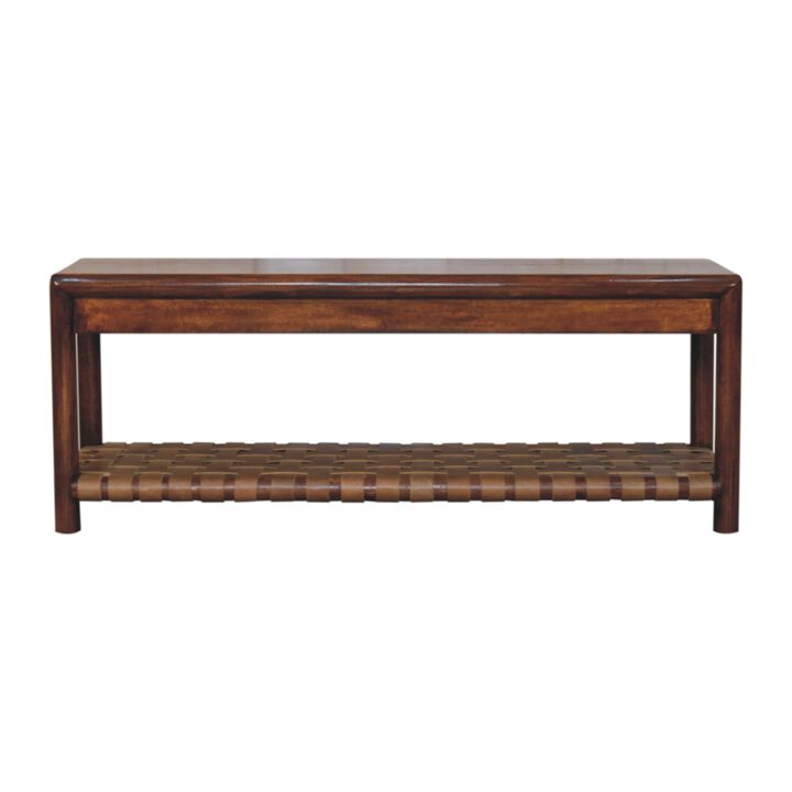 Artisan Furniture Solid Wood Regency Woven Bench