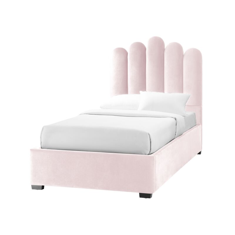 Inspired Home Goldy Velvet Platform Bed