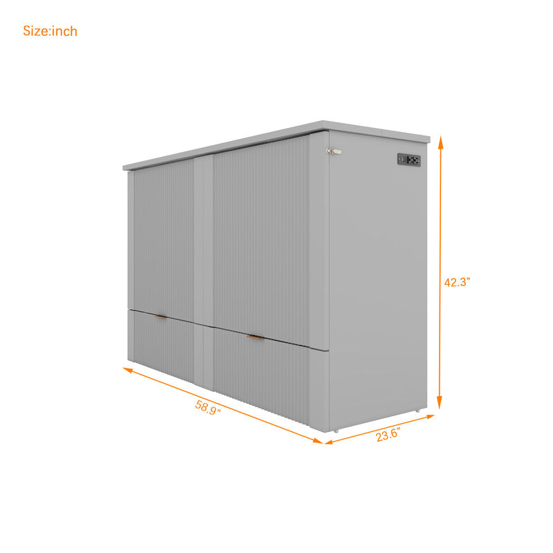 Merax Murphy Bed with Sockets and USB Ports
