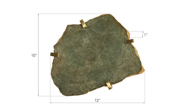 Gem Wall Tile in Brass Setting