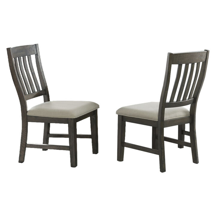 Trestle Danish Gray Upholstered Side Chair (Set of 2)
