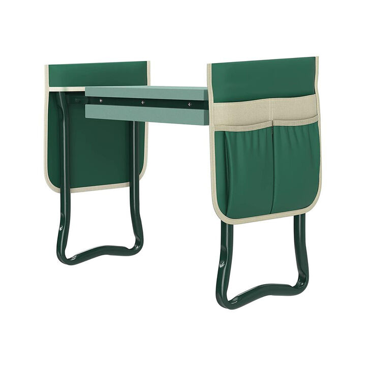 Folding Garden Kneeler – Bench Stool with Kneeling Pad for Comfortable Gardening