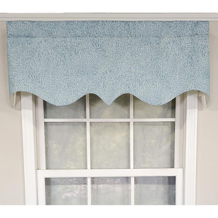 RLF Home Luxurious Modern Design Classic Miramar Regal Style Window Valance 50" x 17" Coral