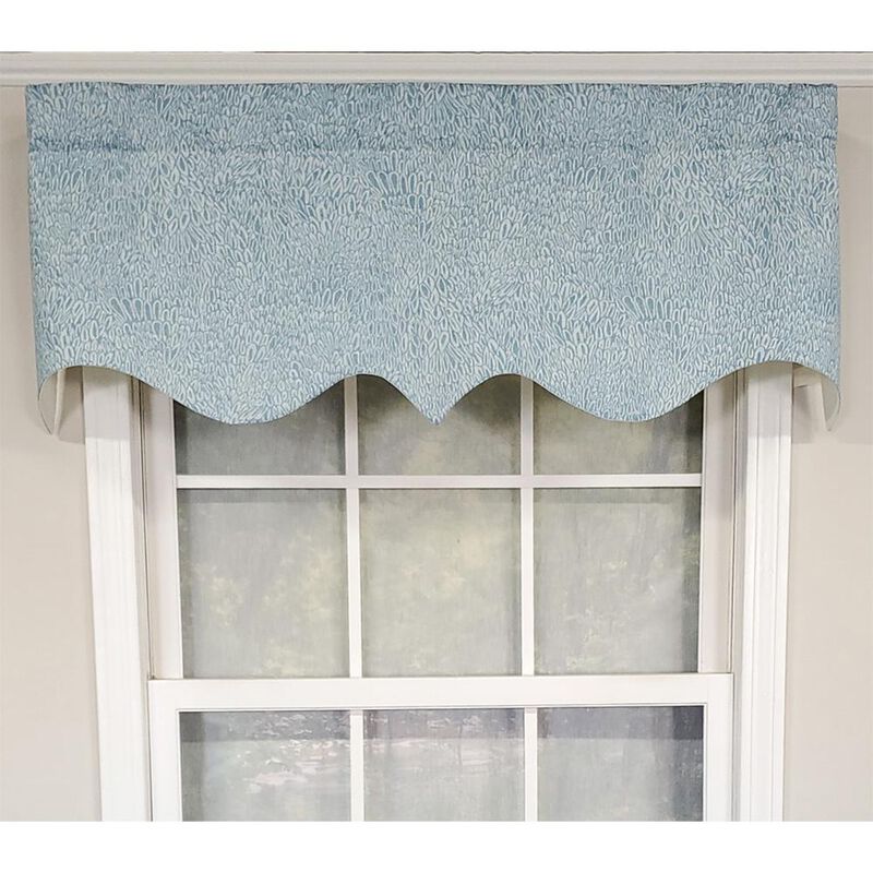 RLF Home Luxurious Modern Design Classic Miramar Regal Style Window Valance 50" x 17" Coral