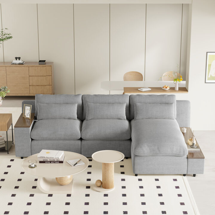 Merax L-shaped Modular Sectional Sofa with  Storage