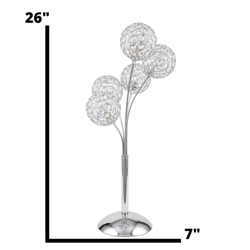 Thailand Table Lamp Chrome Metal LED Light