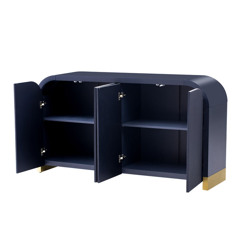 Merax 4-door Panel Cabinet with Adjustable Shelves
