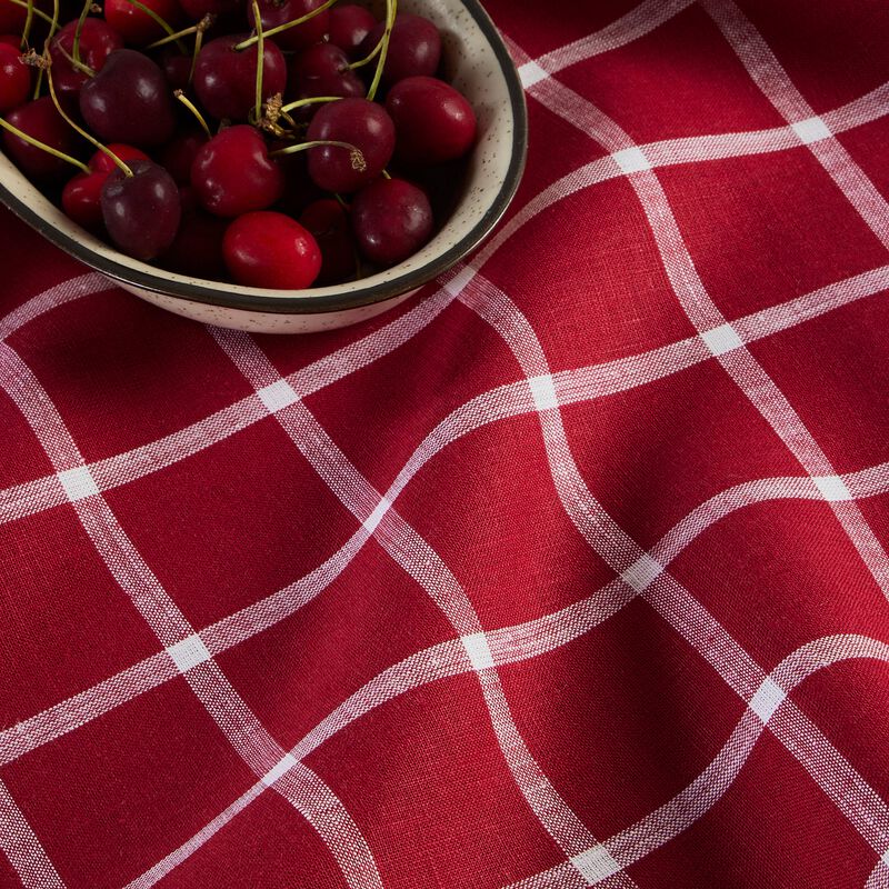 Solino Home 100% Pure Linen Dinner Napkins 20 x 20 Inch Set of 4 | Windowpane