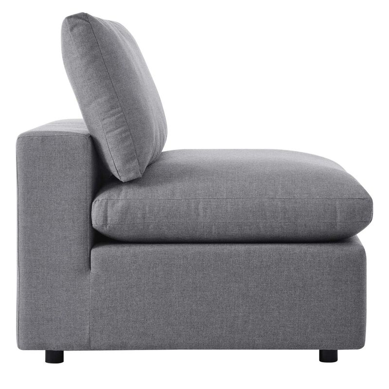 Modway Commix Sunbrella Outdoor Patio Armless Chair, 36 x 36 x 32, Gray