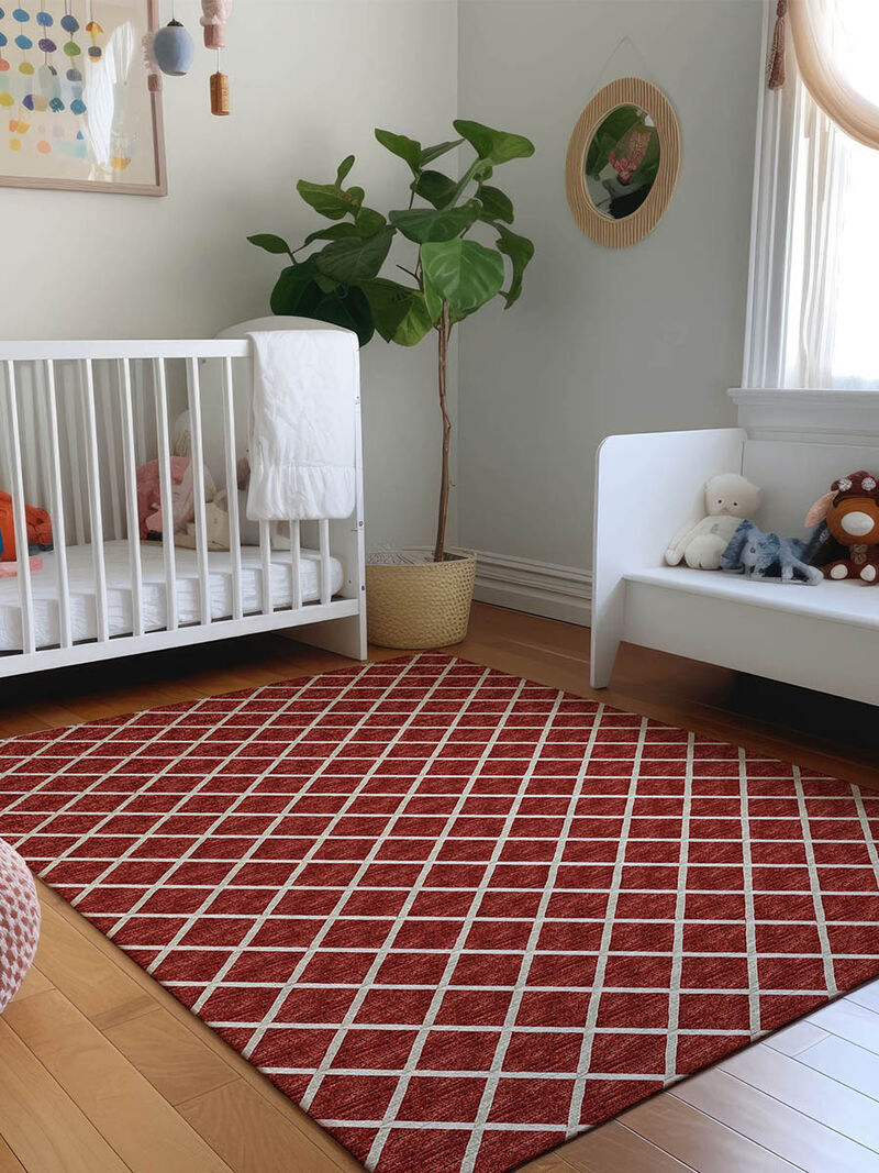York YO1 Red 3' x 5' Rug