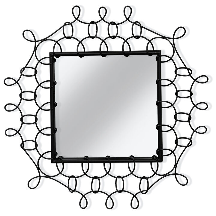 Black Chain Link Mirror Small